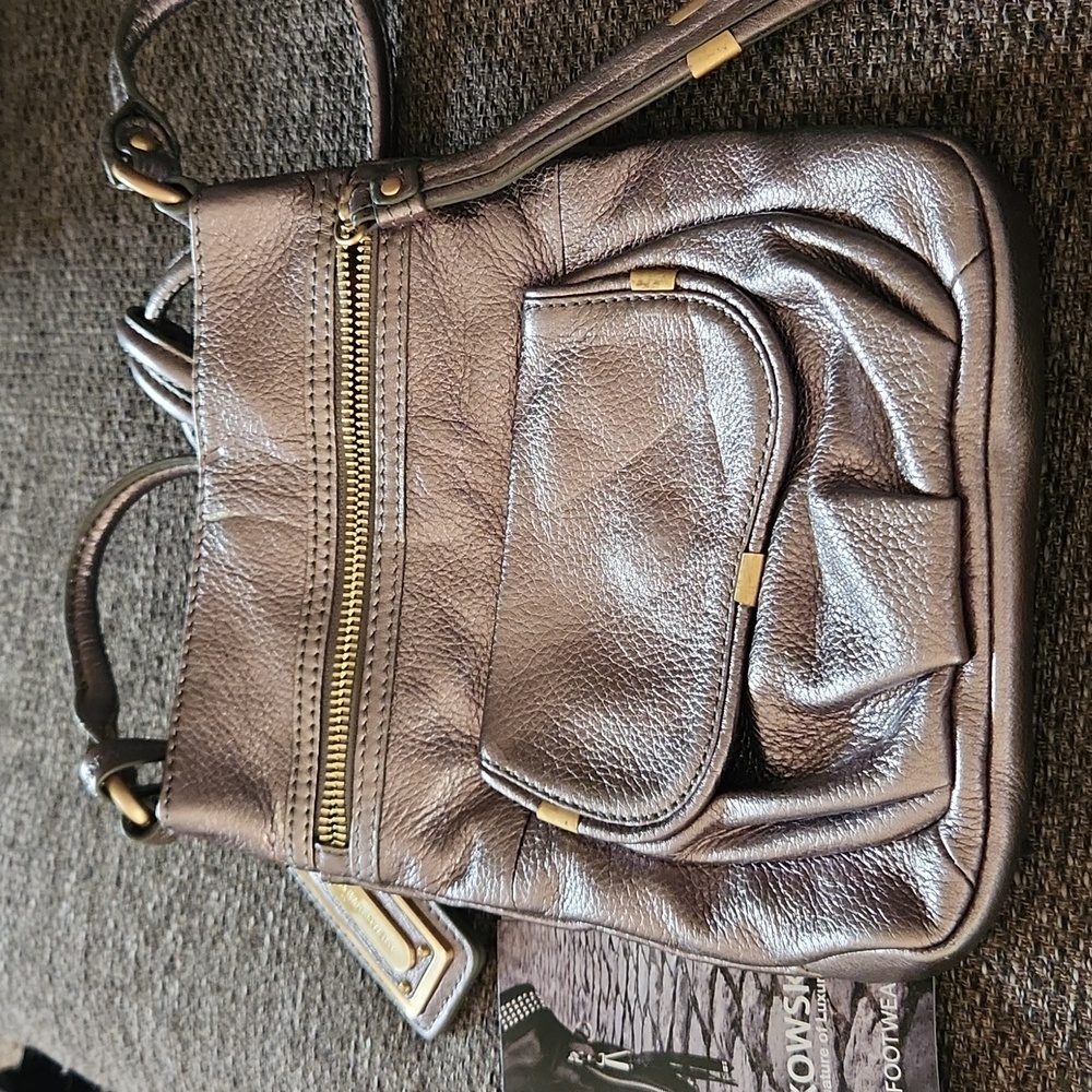 B makowsky glove leather pocket accent crossbody bag